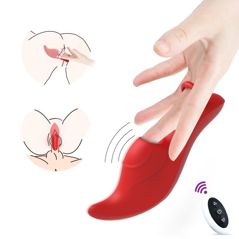 Finger Cover Stimulates Masturbator